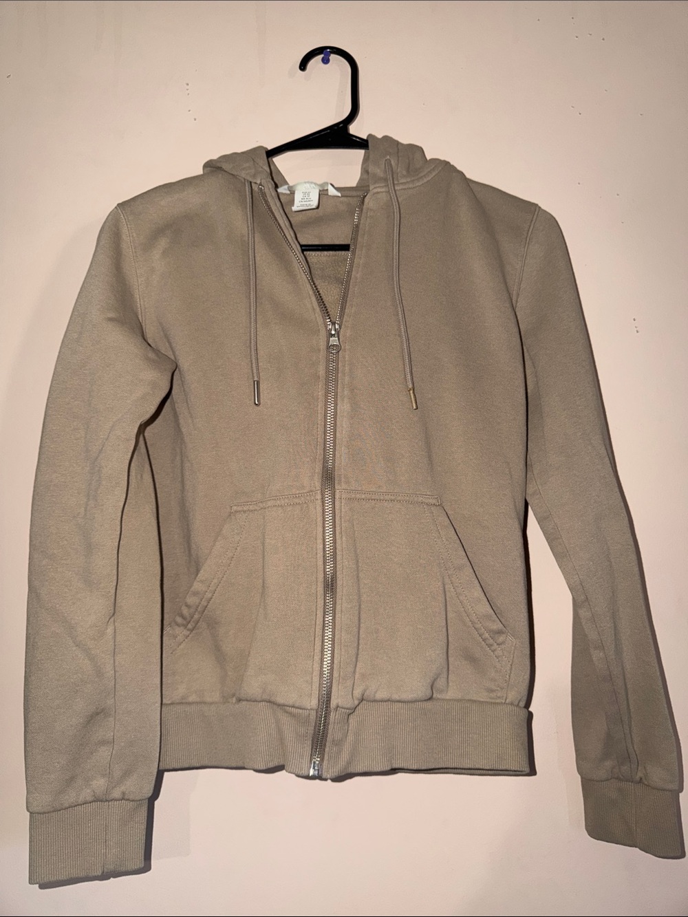 H&M hoodie in Light Taupe